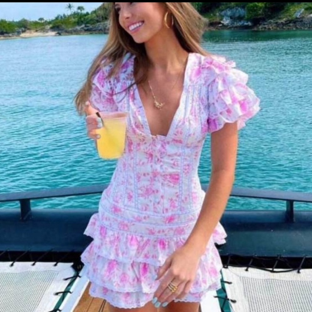 Floral Ruffle Mini Dress